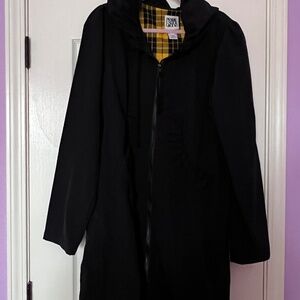 Prairie Underground Black Rain Coat with Plaid Lining XXL